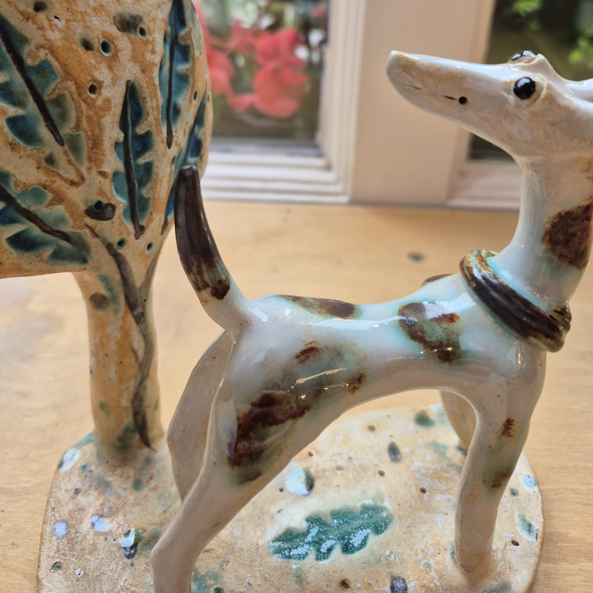 Shelagh Spear Standing Dog and Bird in Tree SS245
