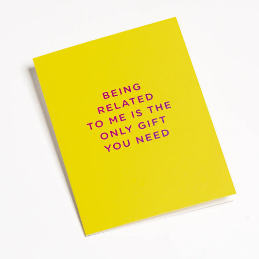 Mini Greetings Card - Related to Me