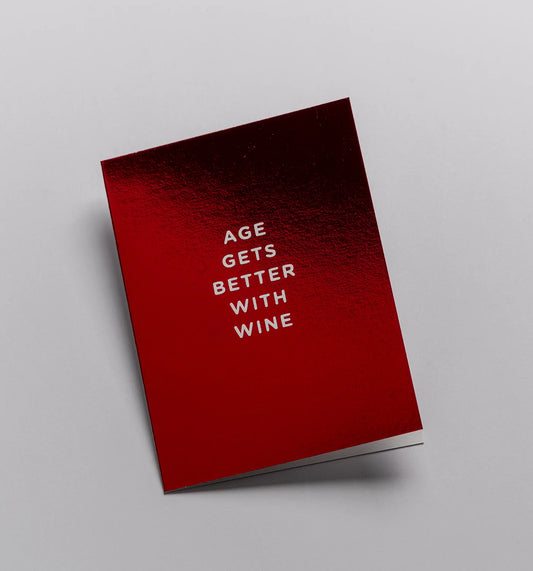 Lagom Mini Greeting Card - Better WIth WIne