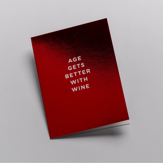 Lagom Mini Greeting Card - Age Gets Better with Wine