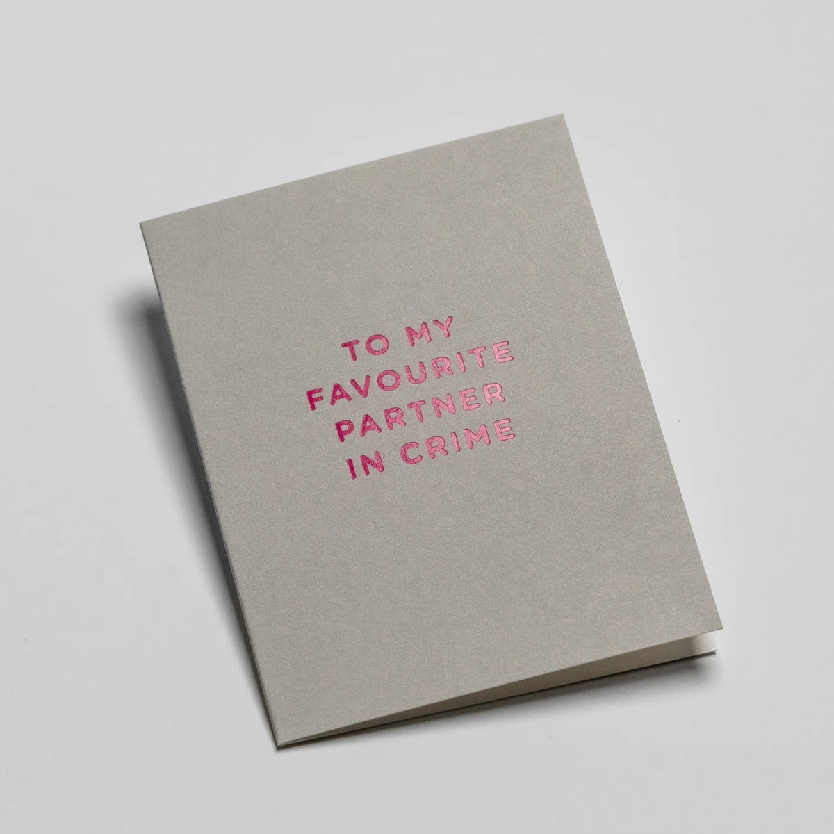 Mini Greetings Card - Partner in Crime