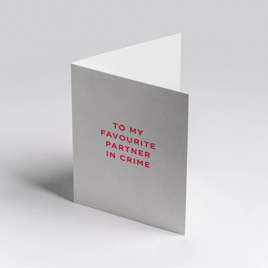 Mini Greetings Card - Partner in Crime