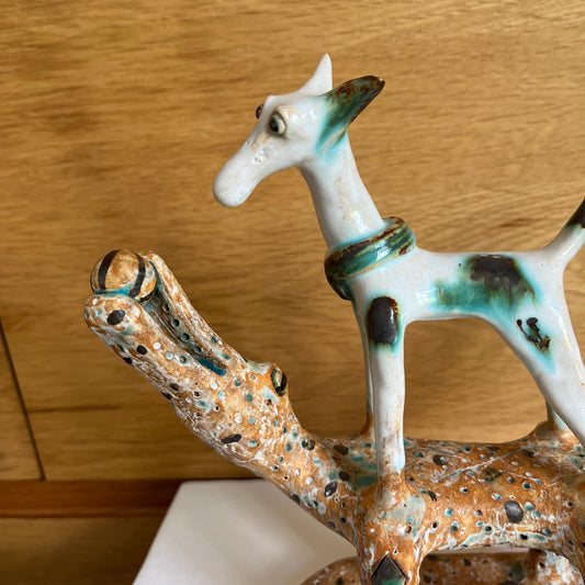 Shelagh Spear Dog on Crocodile Bench SS225