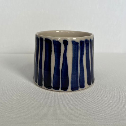 EOT Ceramics Short Mug - Cobalt Stripe Gloss