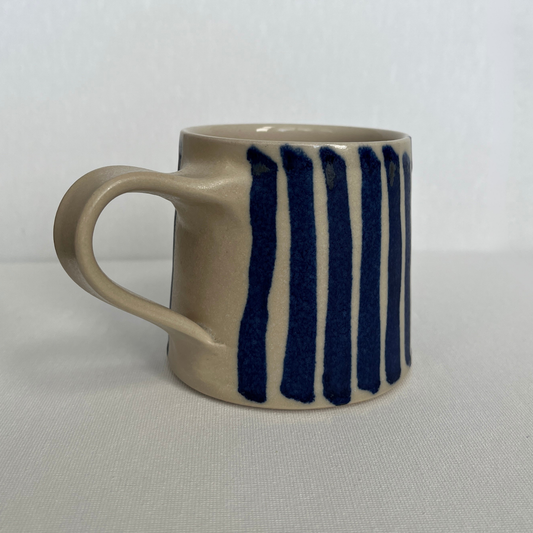 EOT Ceramics Tall Mug - Cobalt Stripe Matte