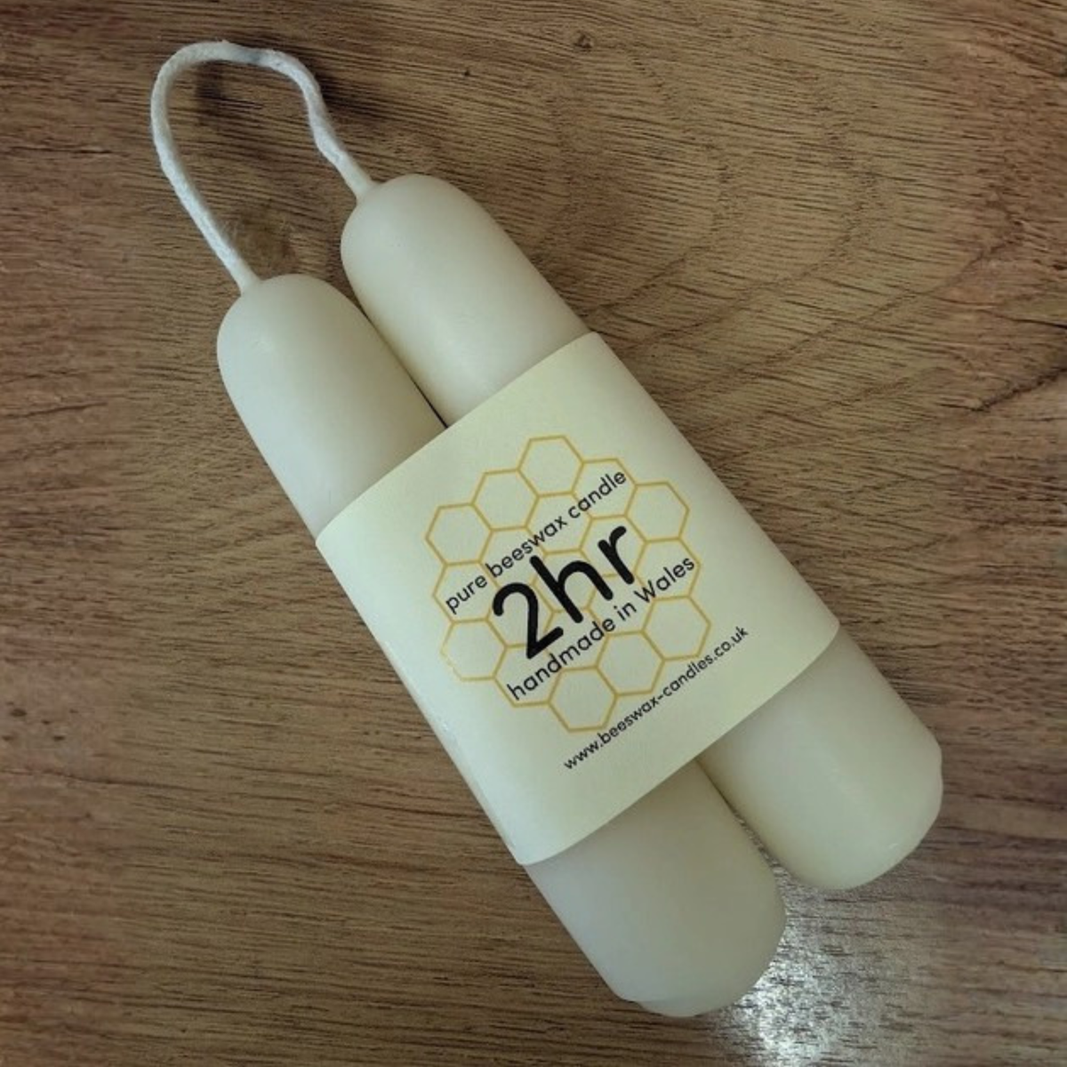 Hand Dipped Ivory Beeswax Candles - Small