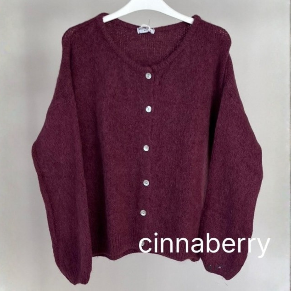 Alpaca Knit Button Through Cardigan - Cinnaberry