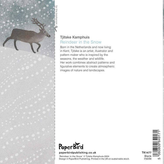 Greetings Card - Reindeer In The Snow