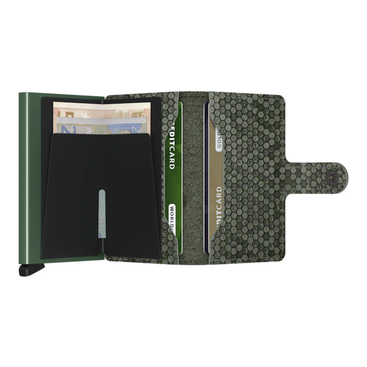 Mini Wallet - Hexagon Green