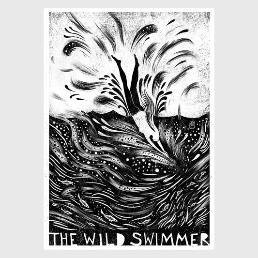 Jago Illustration Print - The Wild Swimmer