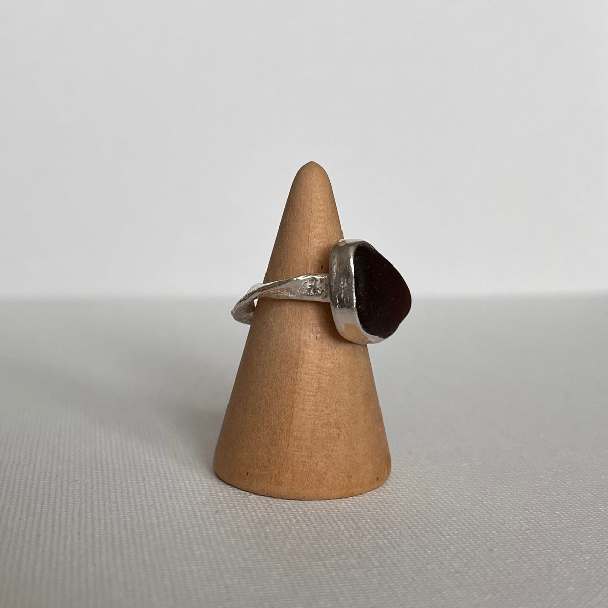 Sarah Drew Sea Glass Eco Silver Ring - Russet