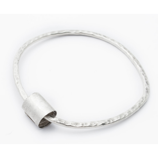 Sarah Drew Hammered Silver Ripcurl Bangle