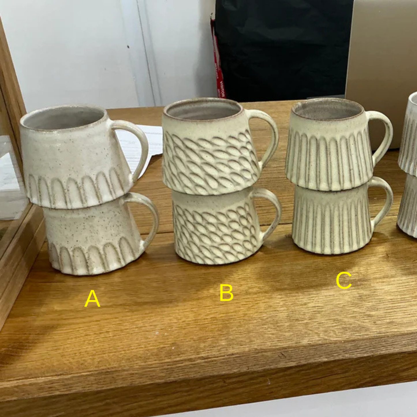 Hand Carved Mug - Design E