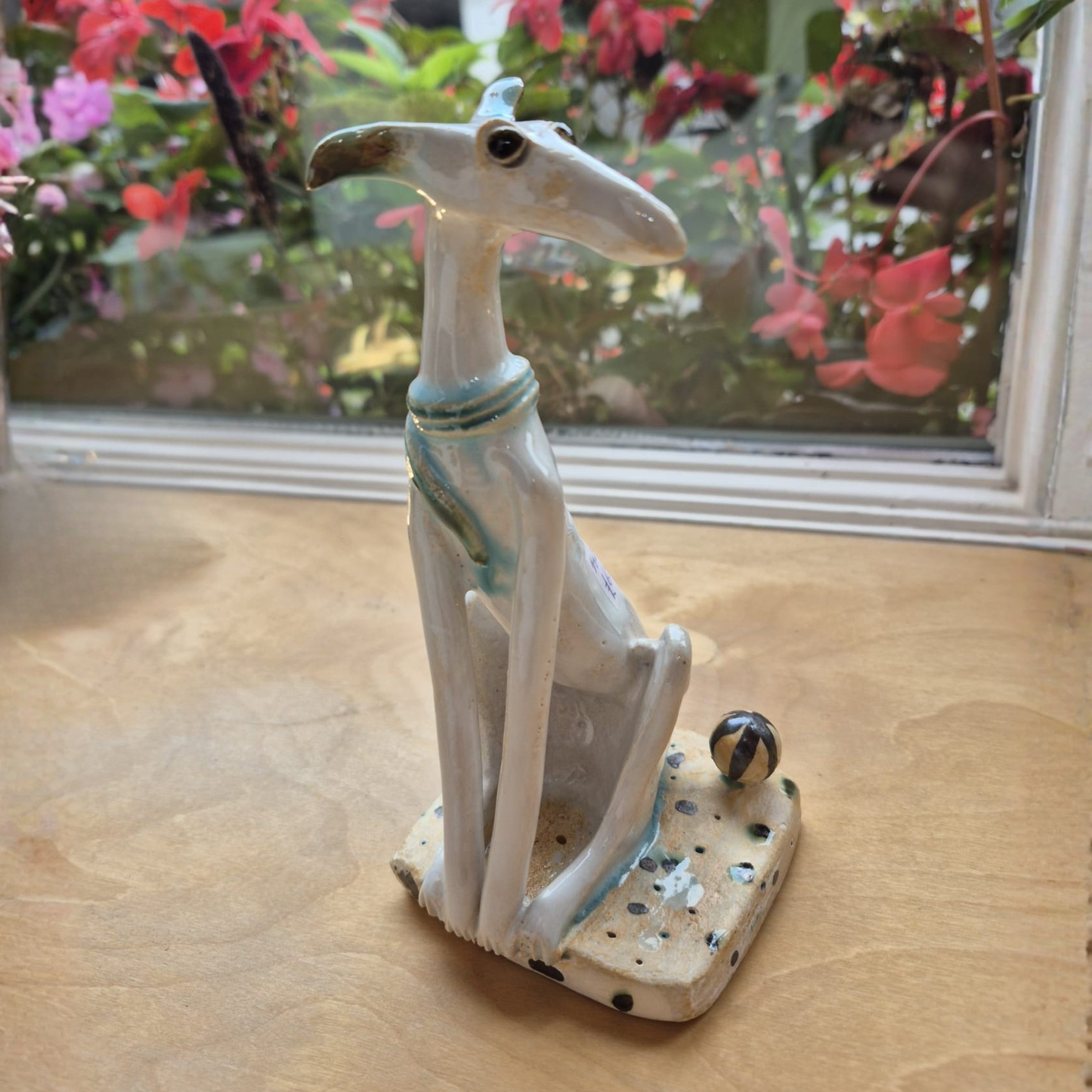 Shelagh Spear Sitting Dog and Ball SS250