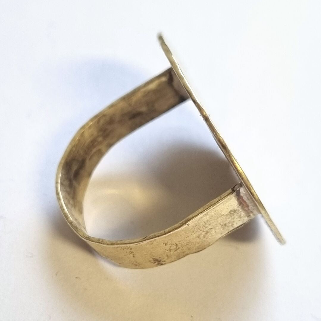 Brass Pebble Statement Ring