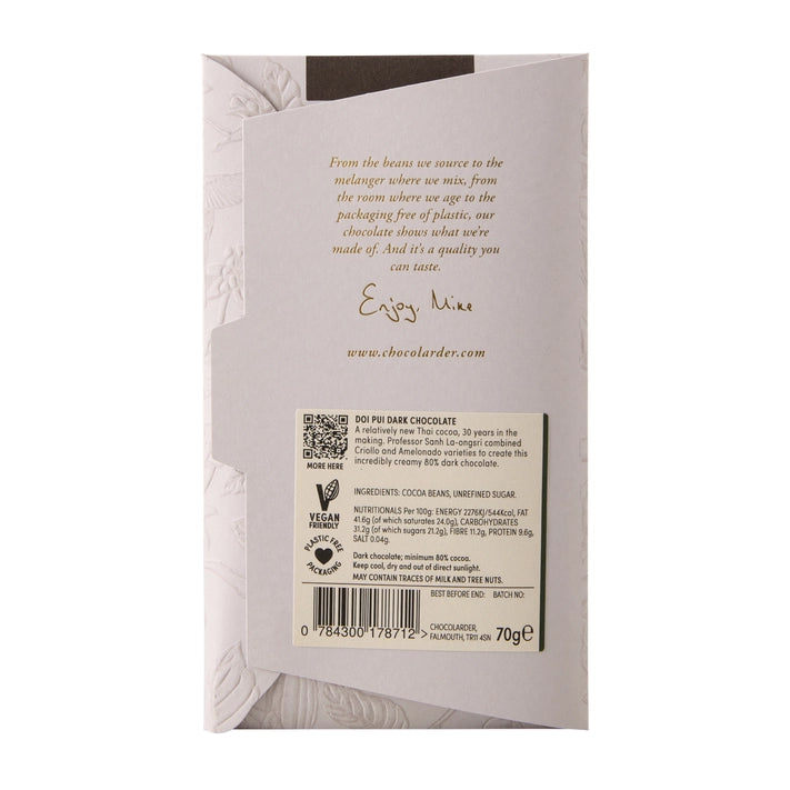 Chocolarder Doi Pui 80% Dark Chocolate Bar