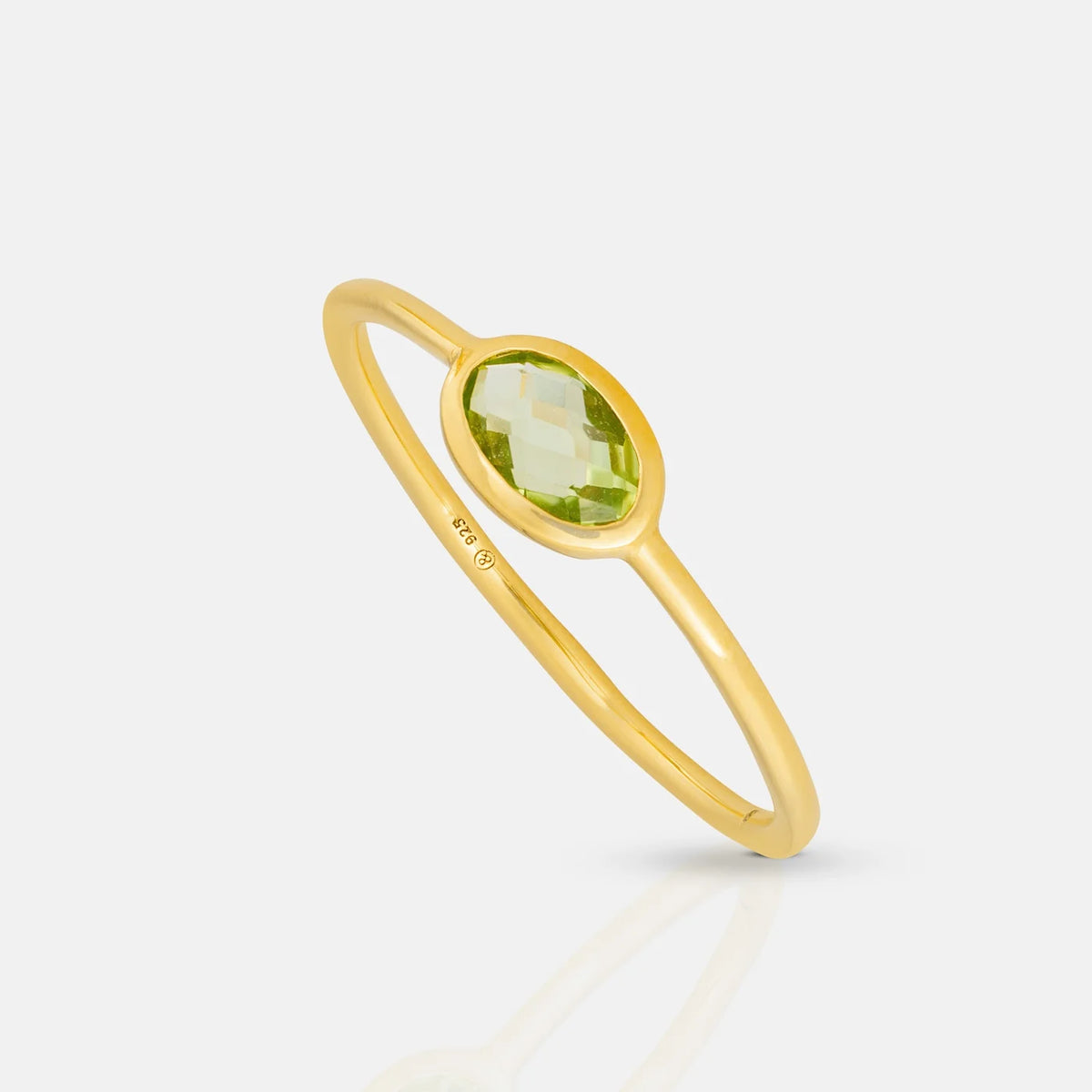 Gold Crystal Ring - Peridot
