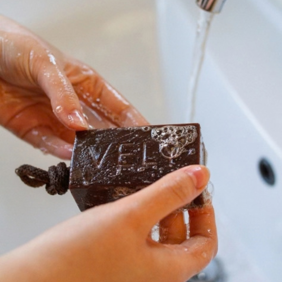 Natural Handmade Soap On A Rope - Coco