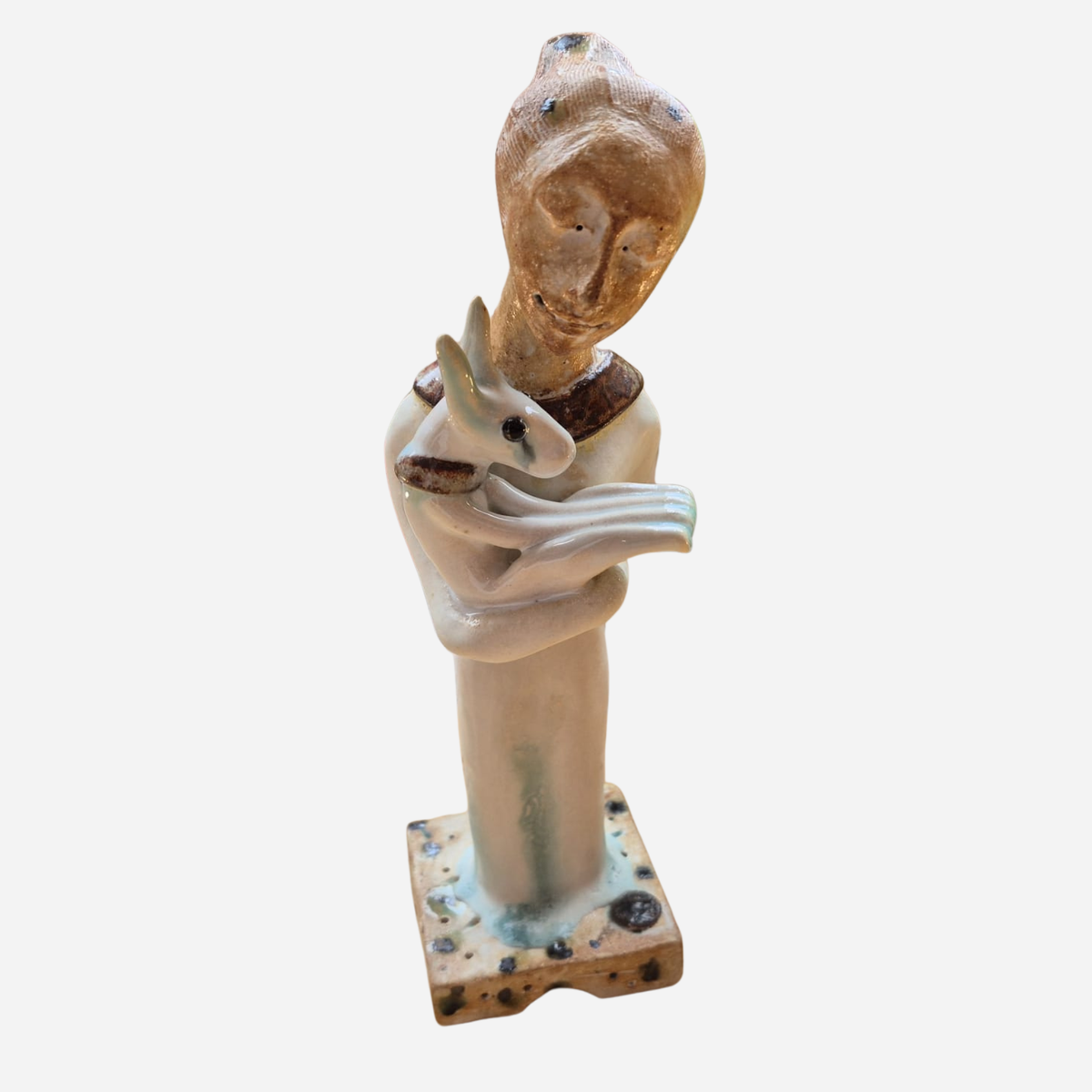 Shelagh Spear Standing Figure Holding Hare SS241