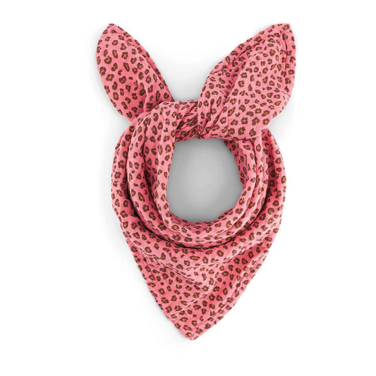 Square Scarf - Geranium Leopard