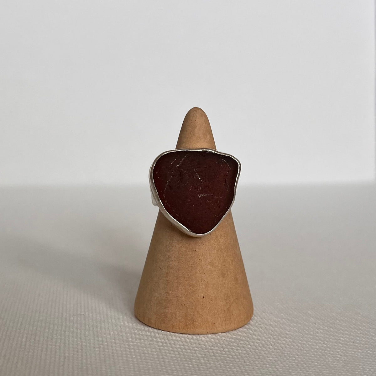 Sarah Drew Sea Glass Eco Silver Ring - Russet