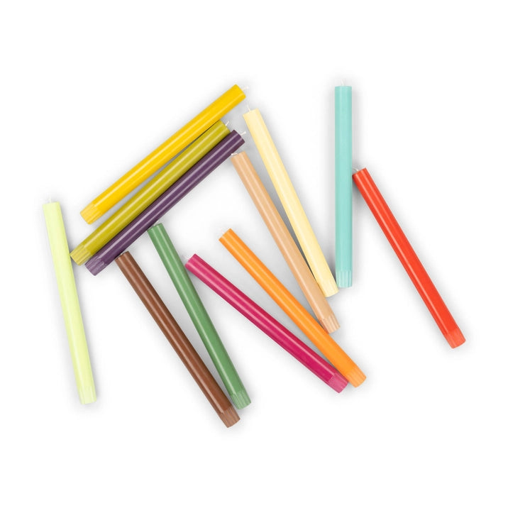 British Colour Standard Dinner Candles - Pack of 6