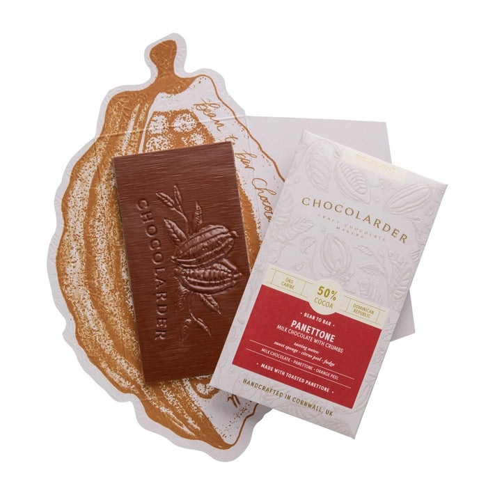 Chocolarder Panettone 50% Milk Chocolate Bar
