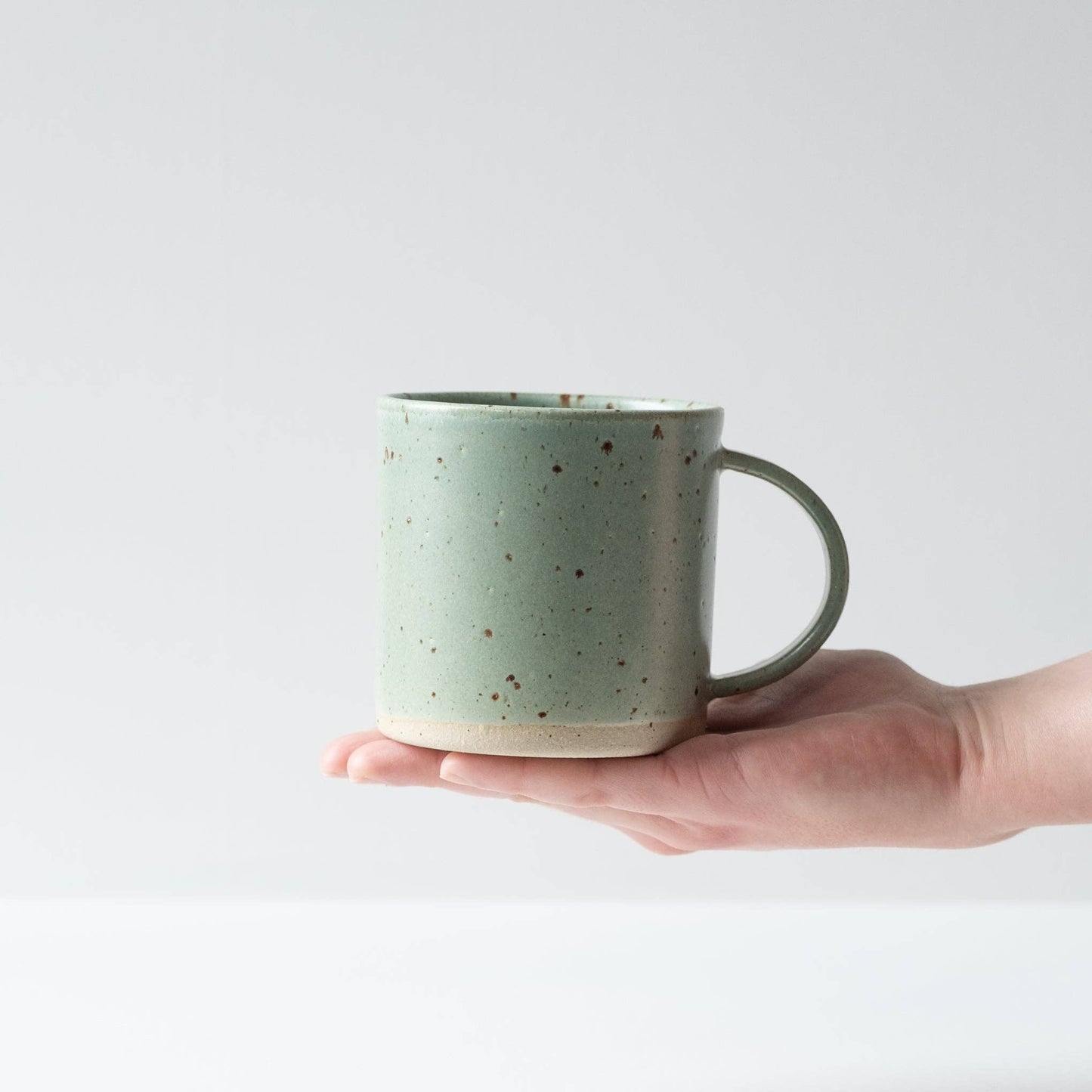 Dor & Tan Ceramic Mug - Celadon & Speckled