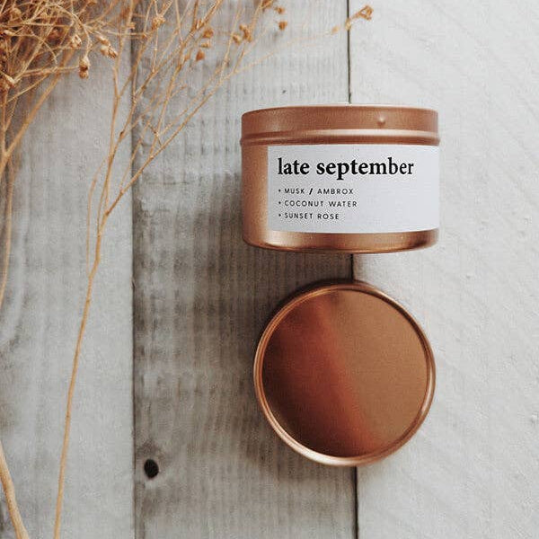 Mini Soy Wax Candle - Late September