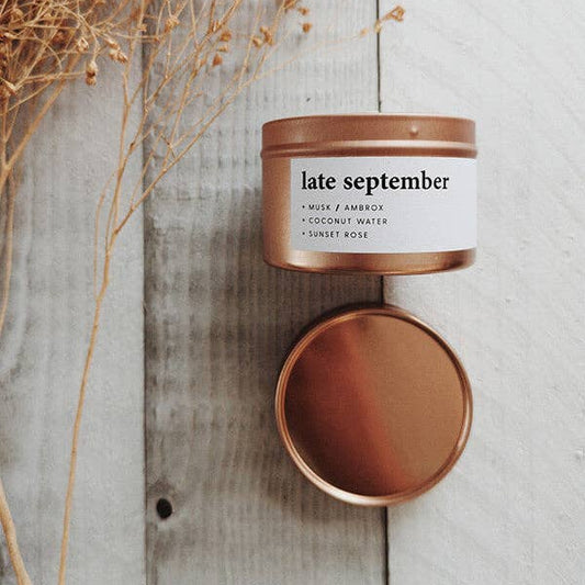 Mini Soy Wax Candle - Late September