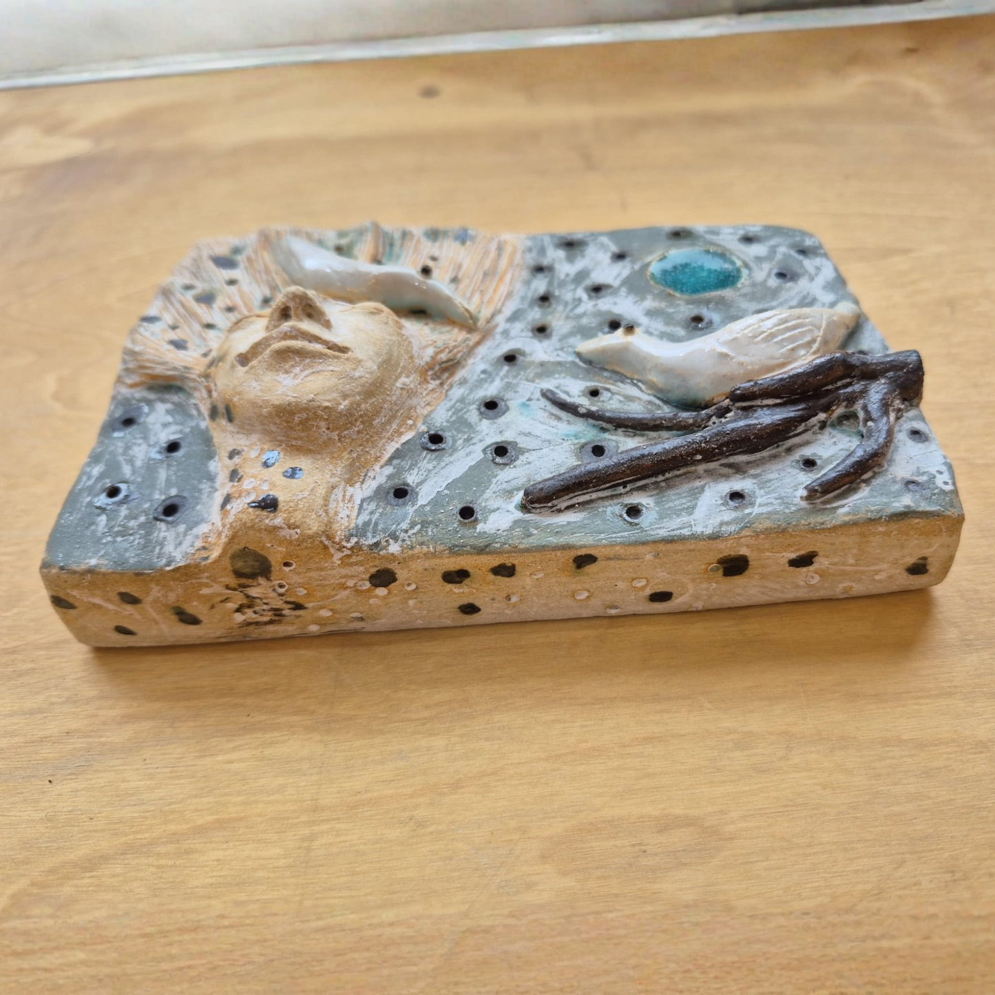 Shelagh Spear Head with Birds and Blue Moon SS253