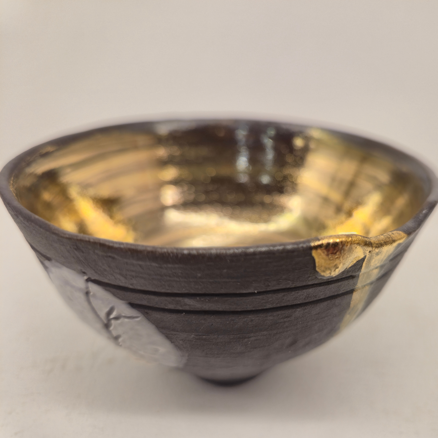 Sarah Cooling Moon Through Trees Bowl - Gold Lustre