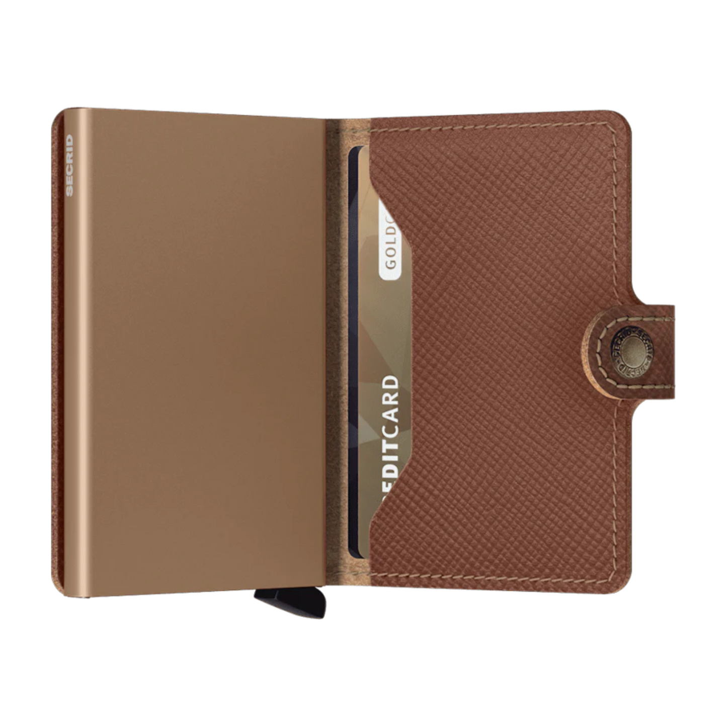 Mini Wallet - Saffiano Caramel