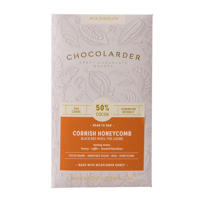 Chocolarder Cornish Honeycomb 50% Milk Chocolate Bar