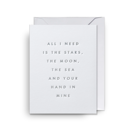 Mini Greetings Card - Your Hand in Mine
