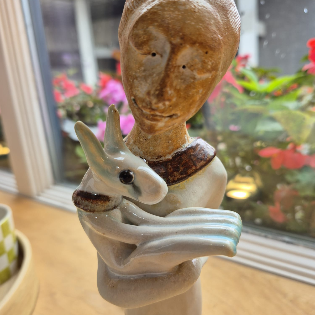 Shelagh Spear Standing Figure Holding Hare SS241