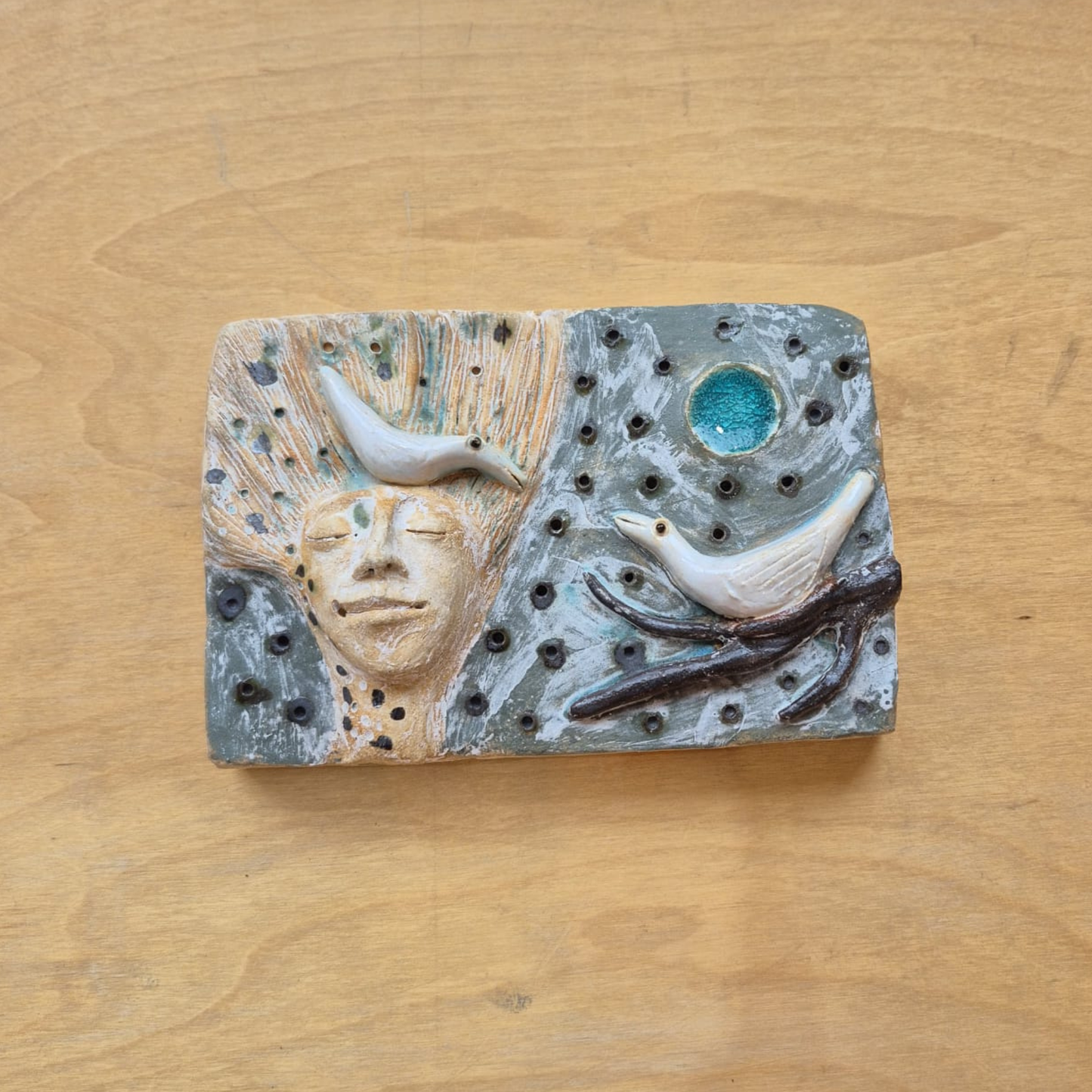 Shelagh Spear Head with Birds and Blue Moon SS253
