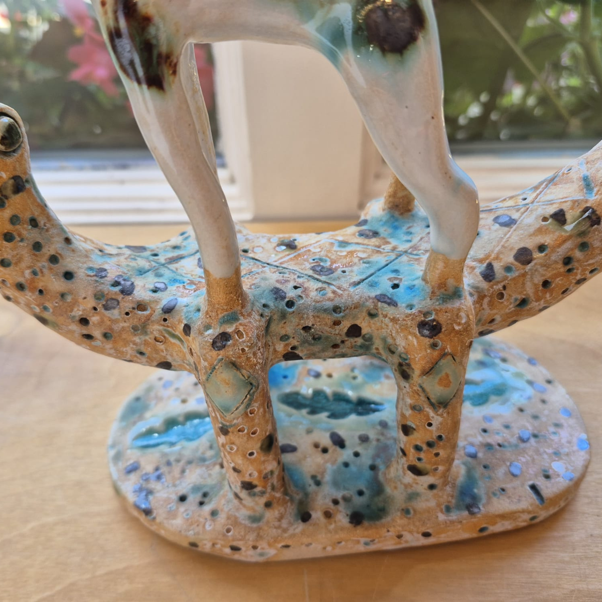 Shelagh Spear Dog on Crocodile Bench SS239