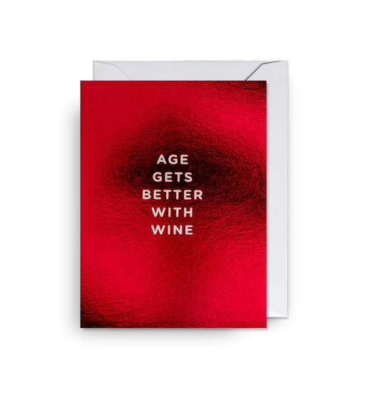 Lagom Mini Greeting Card - Better WIth WIne
