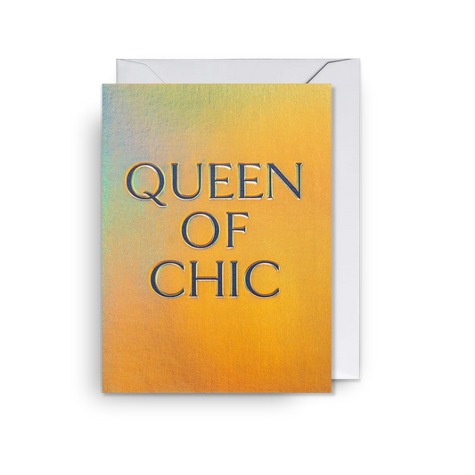 Mini Greetings Card - Queen of Chic