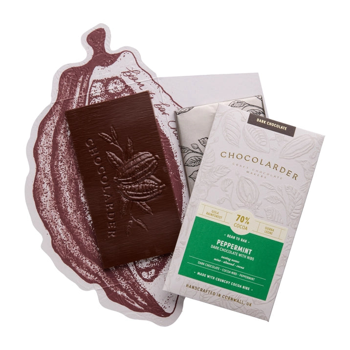 Chocolarder Peppermint 70% Dark Chocolate Bar