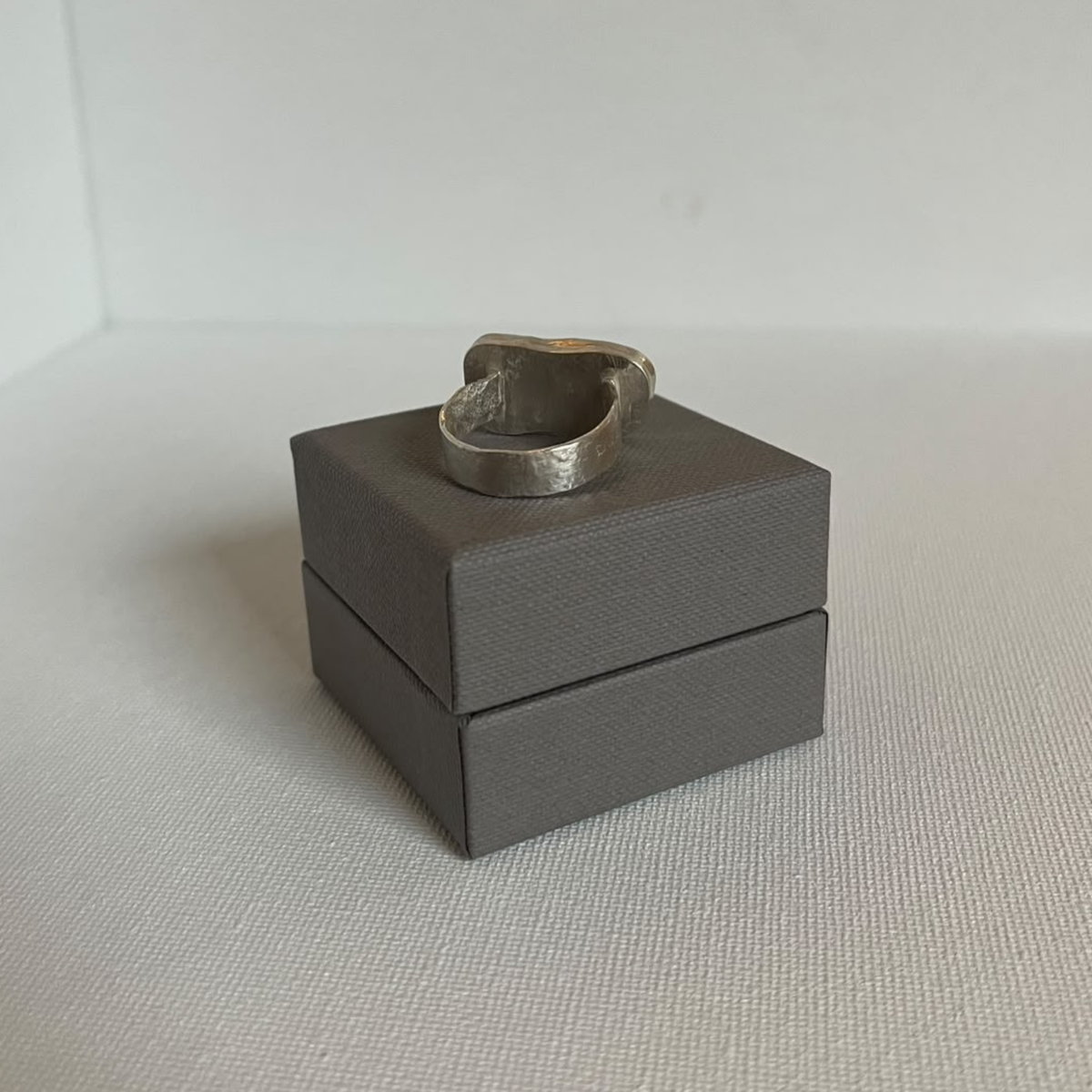 Sarah Drew Medium Sea Glass Eco Silver Ring - Sage Green