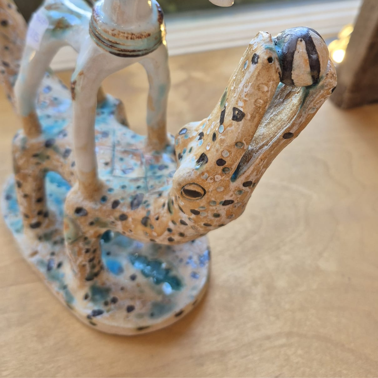 Shelagh Spear Dog on Crocodile Bench SS239