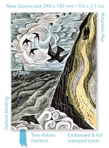 Angela Harding Foiled Quarto Journal - Cornish Path
