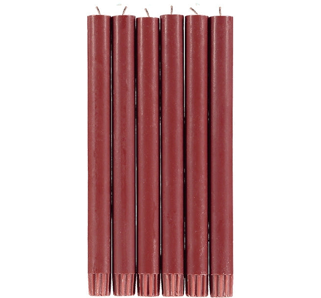 British Colour Standard Dinner Candles - Pack of 6