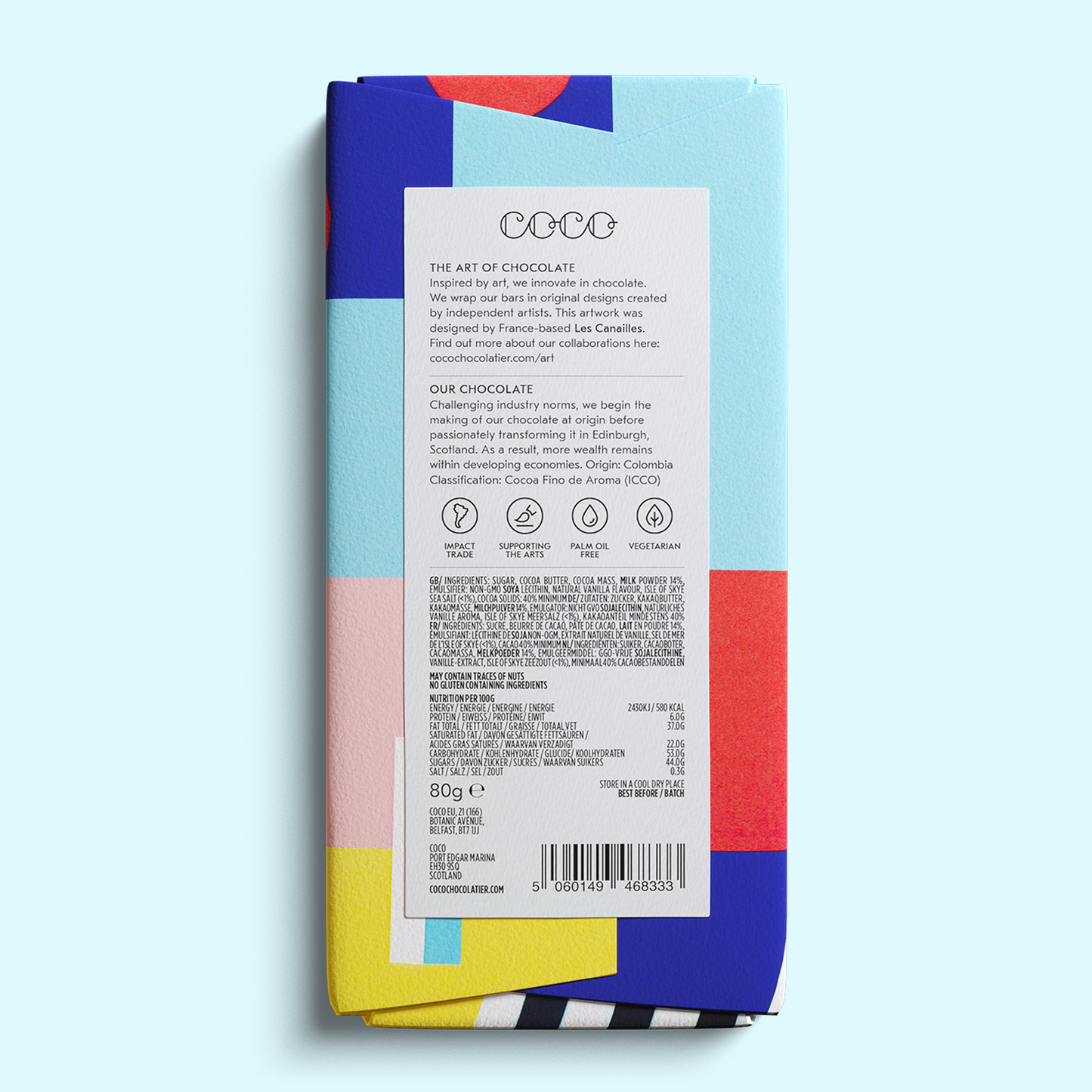 COCO Chocolatier - Isle of Skye Sea Salt Milk Chocolate Bar