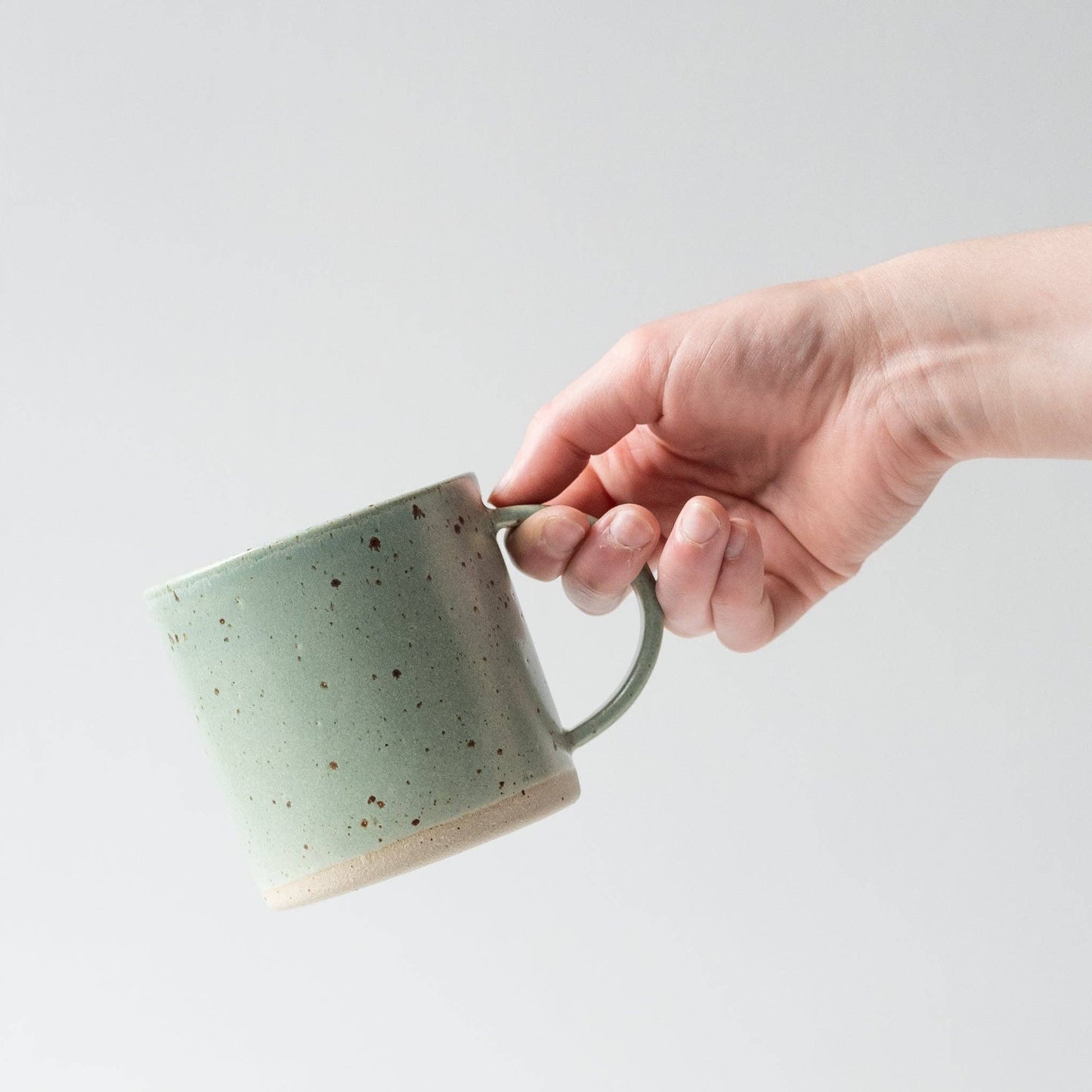Dor & Tan Ceramic Mug - Celadon & Speckled