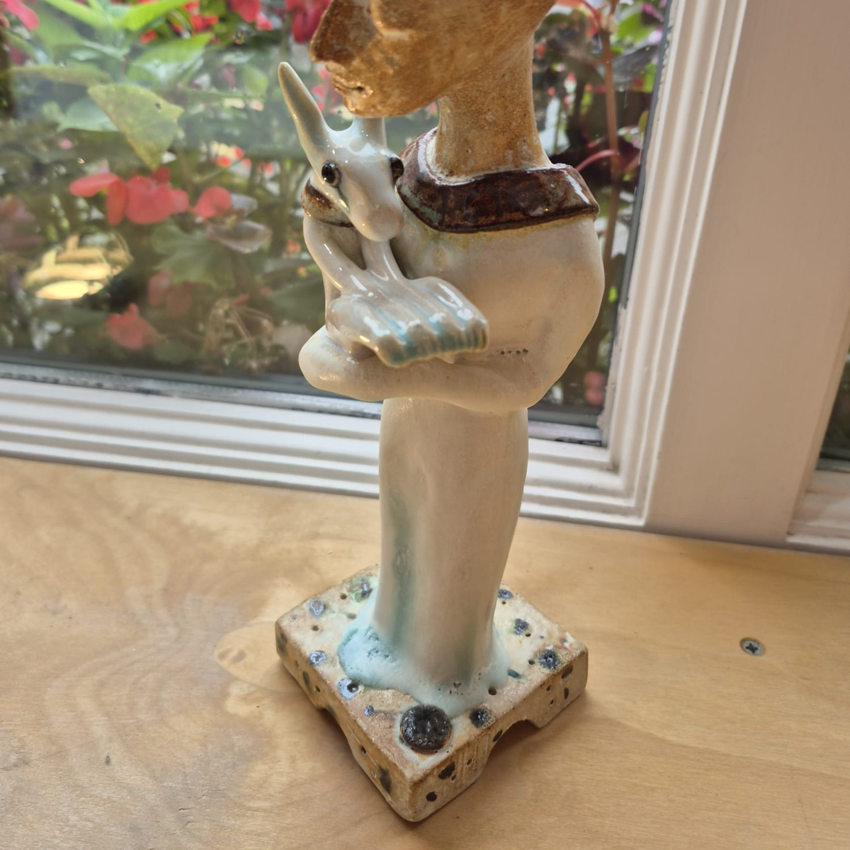Shelagh Spear Standing Figure Holding Hare SS241