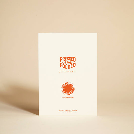 Pressed and Folded Greetings Card - Solstices