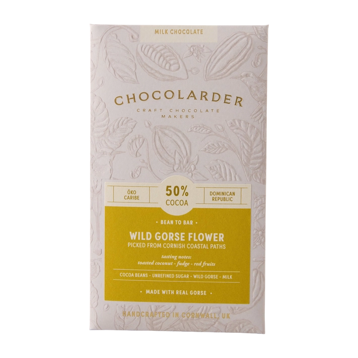 Chocolarder Wild Gorse Flower 50% Milk Chocolate Bar